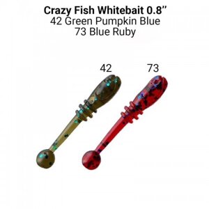 Приманка Crazy Fish Whitebait 0.8” (2 см; 0.10 гр; 20 шт.) 42/73