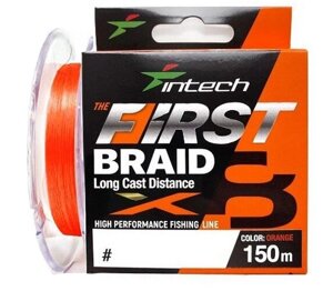 Шнур Intech First Braid X8 (100 м; 0.185 мм; orange)