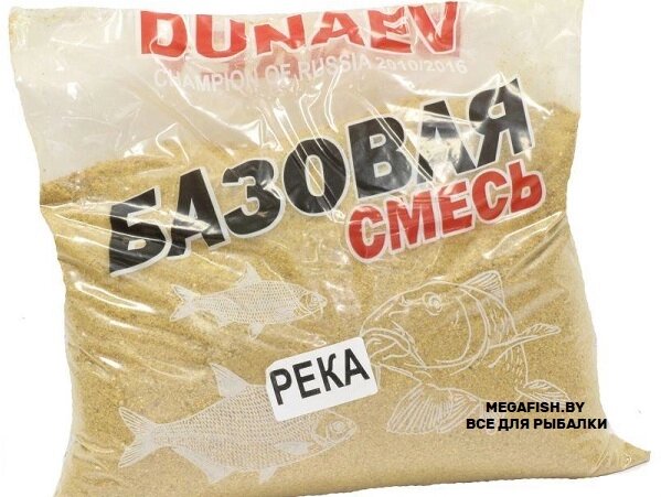 Прикормка Dunaev "Базовая смесь" (2.5 кг; Река) от компании Megafish - фото 1