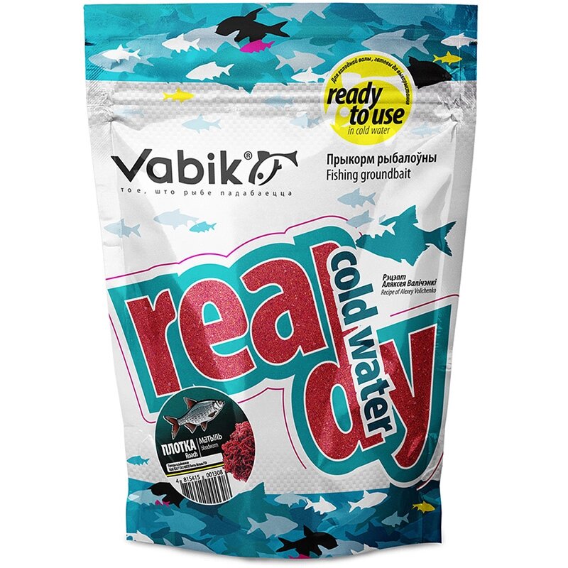 Прикормка Vabik Ready Cold Water (0.75 кг; Плотва Мотыль) от компании Megafish - фото 1