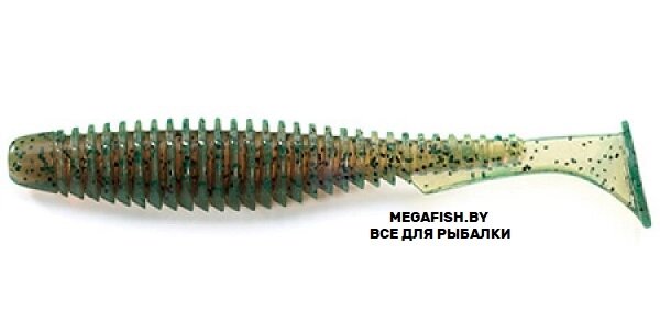 Приманка FishUp U-Shad 4" (5.91 гр; 10.1 см; 8 шт.) 017 Motor Oil Pepper от компании Megafish - фото 1