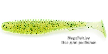 Приманка FishUp U-Shad 4" (5.91 гр; 10.1 см; 8 шт.) 026 Flo Chartreuse/Green от компании Megafish - фото 1