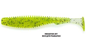 Приманка FishUp U-Shad 4"5.91 гр; 10.1 см; 8 шт.) 055 Chartreuse/Black
