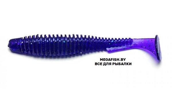 Приманка FishUp U-Shad 4" (5.91 гр; 10.1 см; 8 шт.) 060 Dark Violet/Peacock & Silver от компании Megafish - фото 1