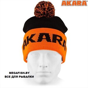 Шапка Akara Sport Winter Pompon черная/оранжевая 5