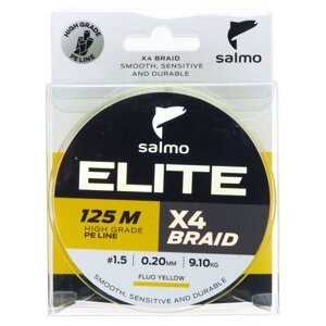 Шнур плет. Salmo Elite х4 BRAID Fluo Yellow 125/020