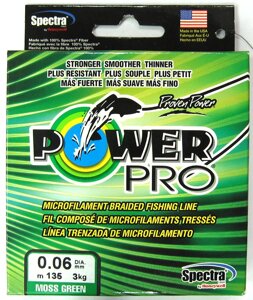 Шнур Плетёный Power Pro 135м Moss Green 0,06 - 3 кг