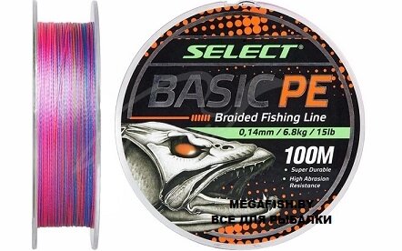 Шнур Select Basic PE X4 (100 м; 0.18 мм; multicolor) от компании Megafish - фото 1