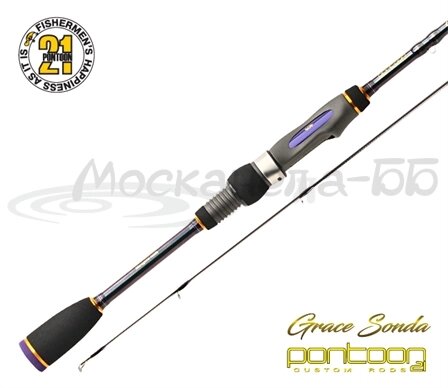 Спиннинговое удилище Pontoon21 Grace Sonda 7'1"/2,16 ft/м, 1,0-7,0 гр., 3-6 Lb., Fast, Solid tip от компании Megafish - фото 1