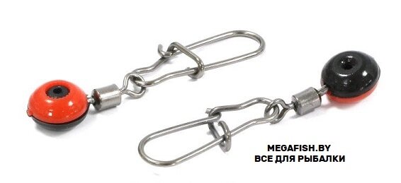 Вертлюг с карабином Sprut S Plastic Head Moving Rolling Swivel (L; 4 шт.) от компании Megafish - фото 1