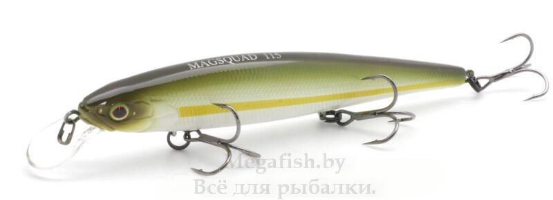 Воблер Jackall Mag Squad 115SP (16 гр; 11.5 см; 0.8-1.2 см) chartreuse striped ayu от компании Megafish - фото 1