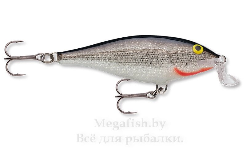 Воблер Rapala Shallow Shad Rap SSR09 (12гр, 9см, 1,8-2,4) floating S Silver от компании Megafish - фото 1