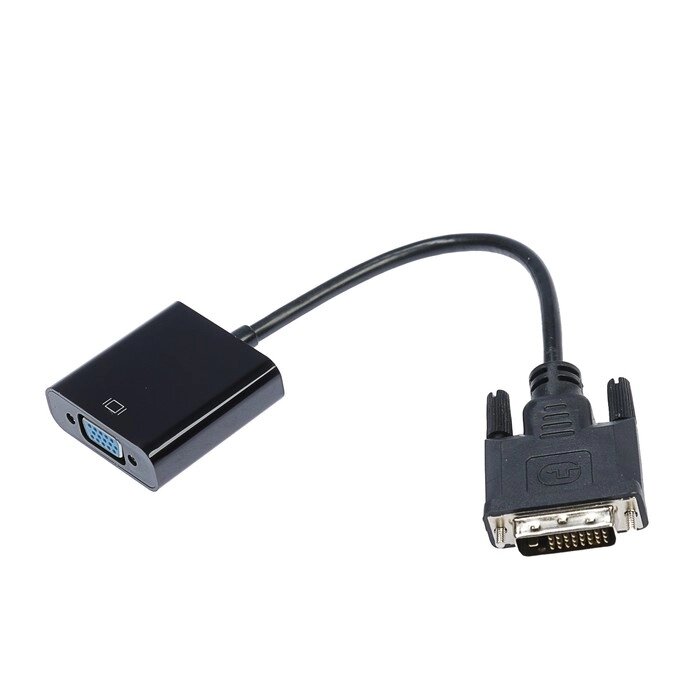 Адаптер Cablexpert A-DVID-VGAF-01, DVI 25(m)-VGA (f), кабель 0.2 м, черный от компании Интернет-гипермаркет «MOLL» - фото 1