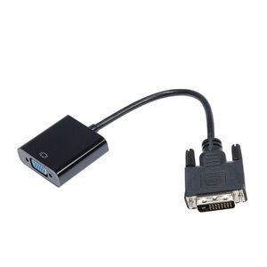 Адаптер Cablexpert A-DVID-VGAF-01, DVI 25(m)-VGA (f), кабель 0.2 м, черный
