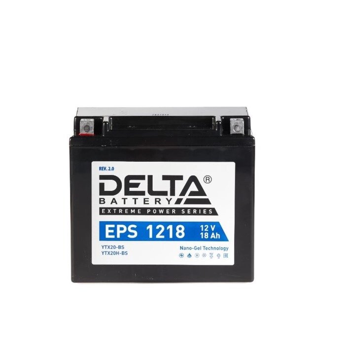 Аккумуляторная батарея Delta EPS 1218(YTX20-BS, YTX20H-BS)12V, 20 Ач прямая (+ -) от компании Интернет-гипермаркет «MOLL» - фото 1