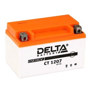 Аккумуляторная батарея Delta СТ1207 (YTX7A-BS)12V, 7 Ач прямая (