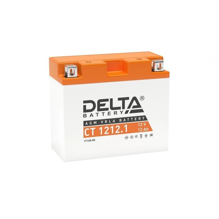 Аккумуляторная батарея Delta СТ1212.1 (YT12B-BS)12V, 12 Ач прямая (+ -) от компании Интернет-гипермаркет «MOLL» - фото 1