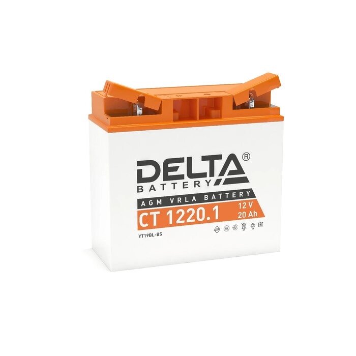 Аккумуляторная батарея Delta СТ1220.1 (YT19BL-BS)12V, 20 Ач обратная (- +) от компании Интернет-гипермаркет «MOLL» - фото 1