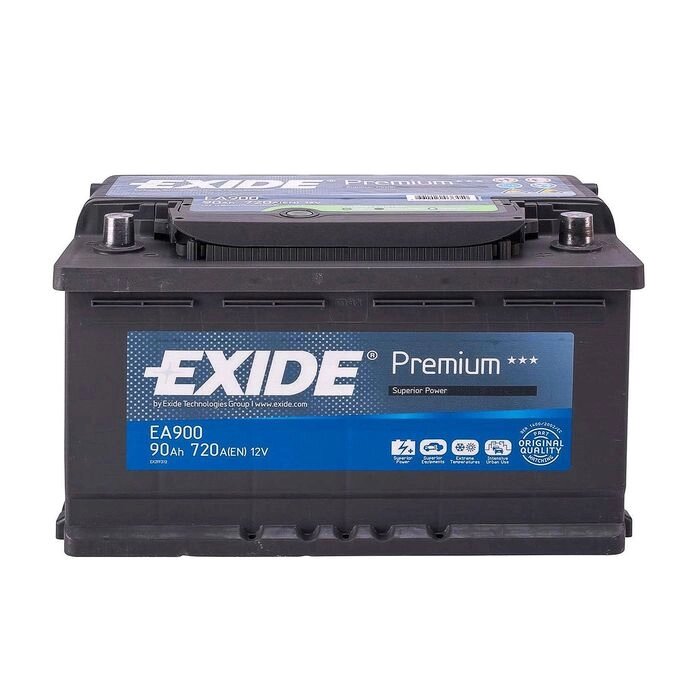 Аккумуляторная батарея Exide 90 Ач Premium EA900, обратная полярность от компании Интернет-гипермаркет «MOLL» - фото 1