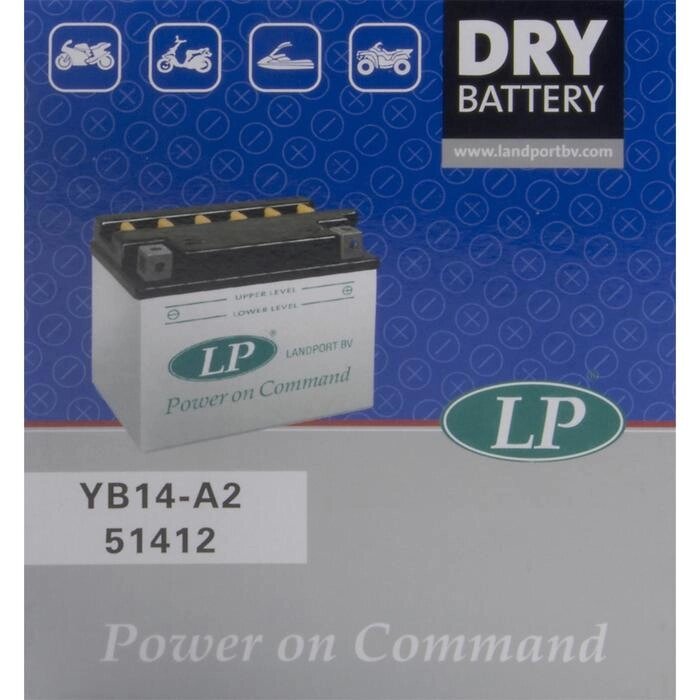 Аккумуляторная батарея Landport YB14-A2, 12В, 14 Ач, прямая (+ -) от компании Интернет-гипермаркет «MOLL» - фото 1