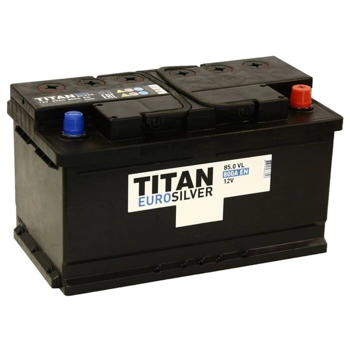 Аккумуляторная батарея Titan Euro Silver 85 Ач, обратная полярность низкая от компании Интернет-гипермаркет «MOLL» - фото 1