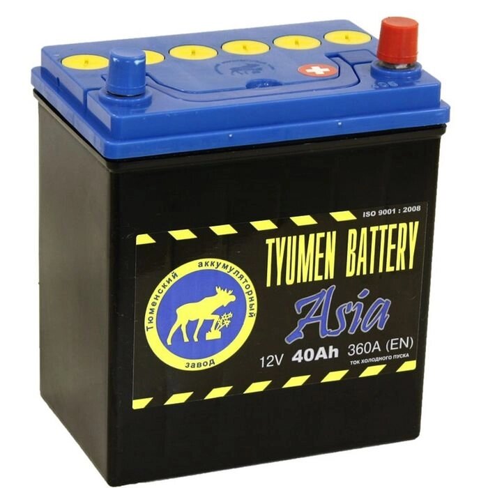 Аккумуляторная батарея Тюмень 40 Ач, обратная полярность 6СТ-40L, Азия от компании Интернет-гипермаркет «MOLL» - фото 1