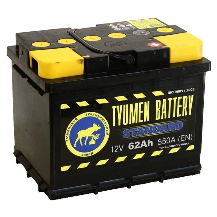 Аккумуляторная батарея Тюмень 62 Ач, обратная полярность 6СТ-62L, Standard от компании Интернет-гипермаркет «MOLL» - фото 1