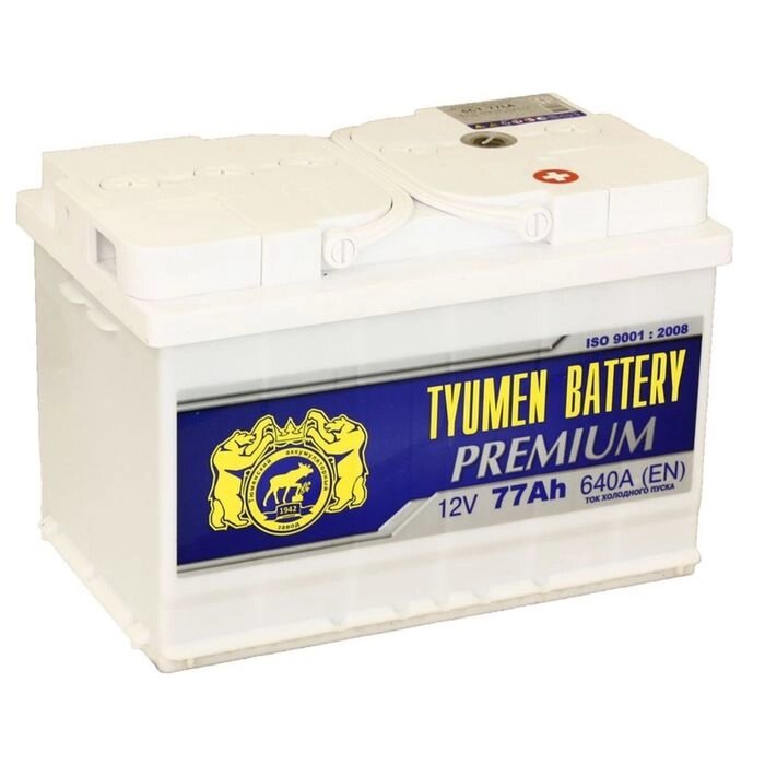Аккумуляторная батарея Тюмень 77 Ач, обратная полярность 6СТ-77LA, Premium от компании Интернет-гипермаркет «MOLL» - фото 1