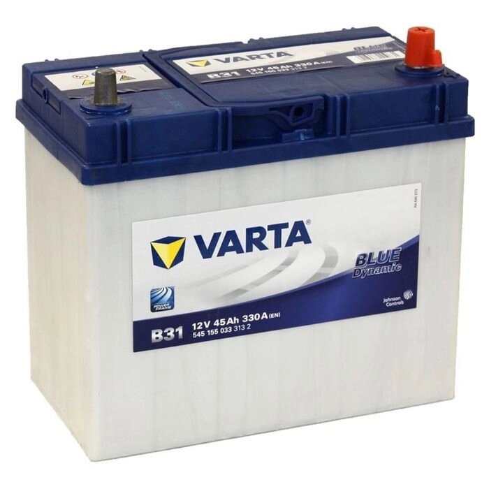 Аккумуляторная батарея Varta 45 Ач, обратная полярность т/кл Blue Dynamic 545 155 033 от компании Интернет-гипермаркет «MOLL» - фото 1