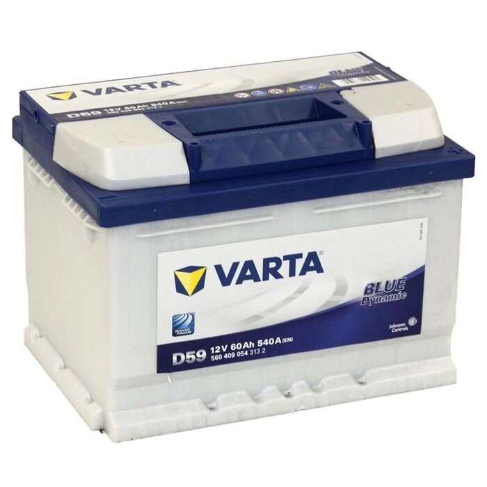 Аккумуляторная батарея Varta 60 Ач, обратная полярность Blue Dynamic 560 409 054 от компании Интернет-гипермаркет «MOLL» - фото 1