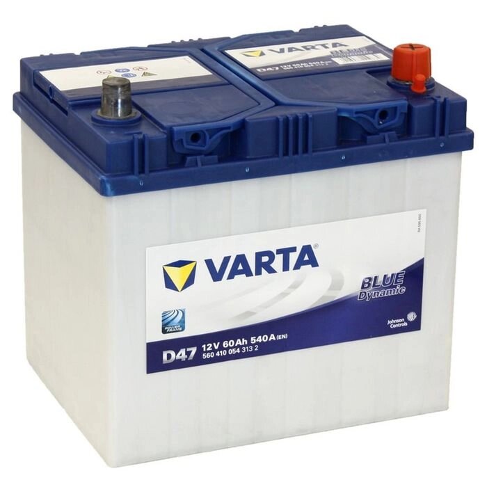 Аккумуляторная батарея Varta 60 Ач, обратная полярность Blue Dynamic 560 410 054 от компании Интернет-гипермаркет «MOLL» - фото 1