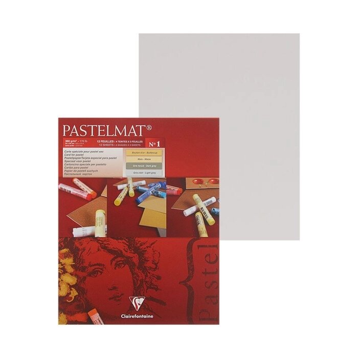 Альбом для пастели В4 240*300 мм Clairefontaine Pastelmat 12 листов склейка 360 г/м2, 4цв 96017С от компании Интернет-гипермаркет «MOLL» - фото 1