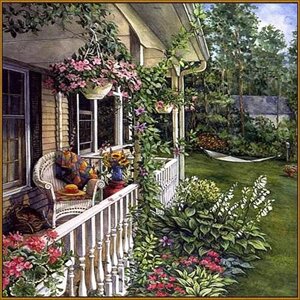 Алмазная мозаика "Летний сад", 35 цветов