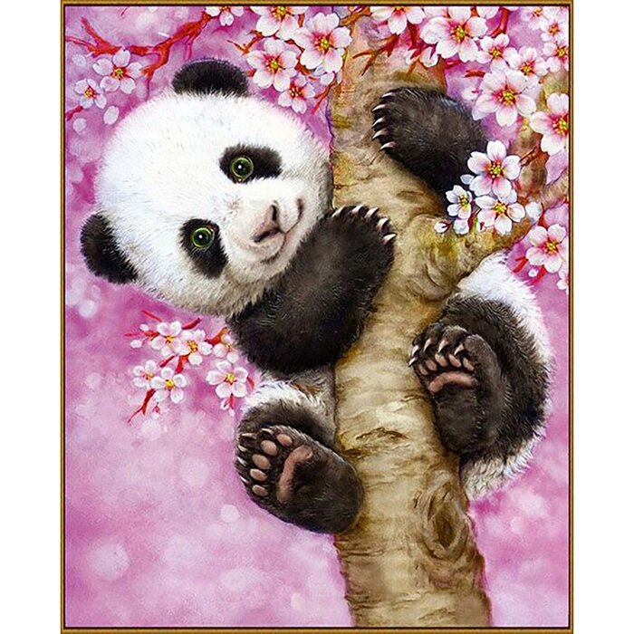 Алмазная мозаика "Весёлая панда", 21 цвет от компании Интернет-гипермаркет «MOLL» - фото 1