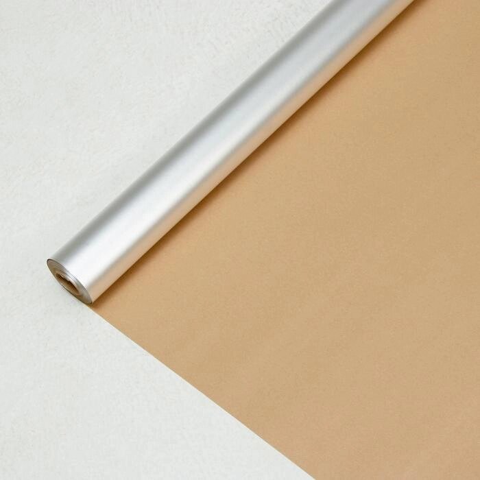 Алюминиевая фольга на крафт-бумаге (18м2 в рулоне) от компании Интернет-гипермаркет «MOLL» - фото 1