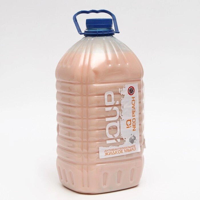 Антибактериальное жидкое мыло IQUP Clean Care Peach, аромат персика, ПЭТ, 5 л от компании Интернет-гипермаркет «MOLL» - фото 1