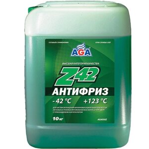 Антифриз AGA зеленый -42С/123С готовый 10л