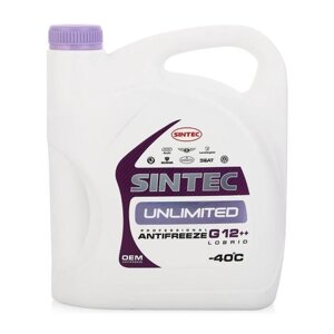 Антифриз SINTEC UNLIMITED красно-фиолетовый, 5 кг