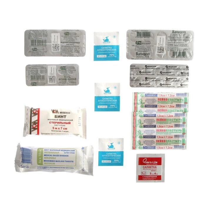 Аптечка универсальная индивидуальная с медикаментами от компании Интернет-гипермаркет «MOLL» - фото 1