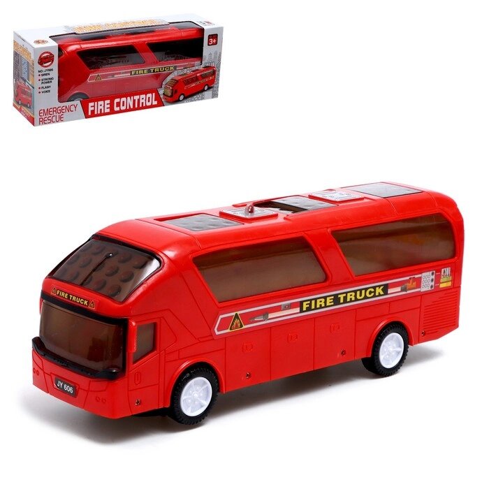 Автобус "Город", свет и звук, работает от батареек, цвет красный от компании Интернет-гипермаркет «MOLL» - фото 1