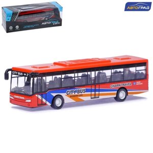 Автобус металлический "Междугородний", инерционный, масштаб 1:43, МИКС
