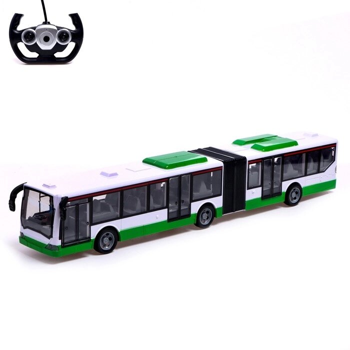 Автобус радиоуправляемый "Городской", работает от аккумулятора, цвет зелёный от компании Интернет-гипермаркет «MOLL» - фото 1
