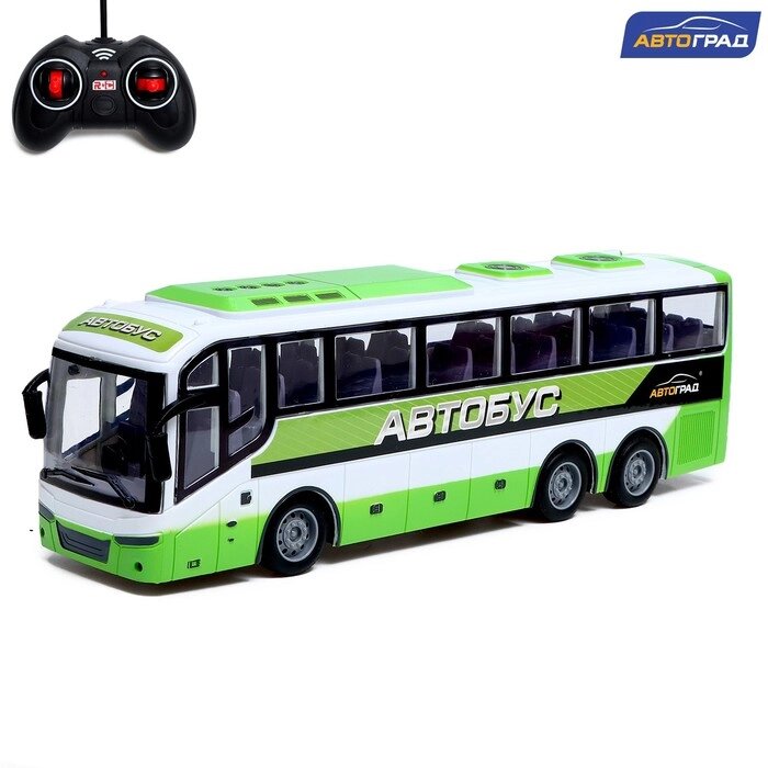Автобус радиоуправляемый "Междугородний", 1:30, работает от батареек, цвет белый от компании Интернет-гипермаркет «MOLL» - фото 1