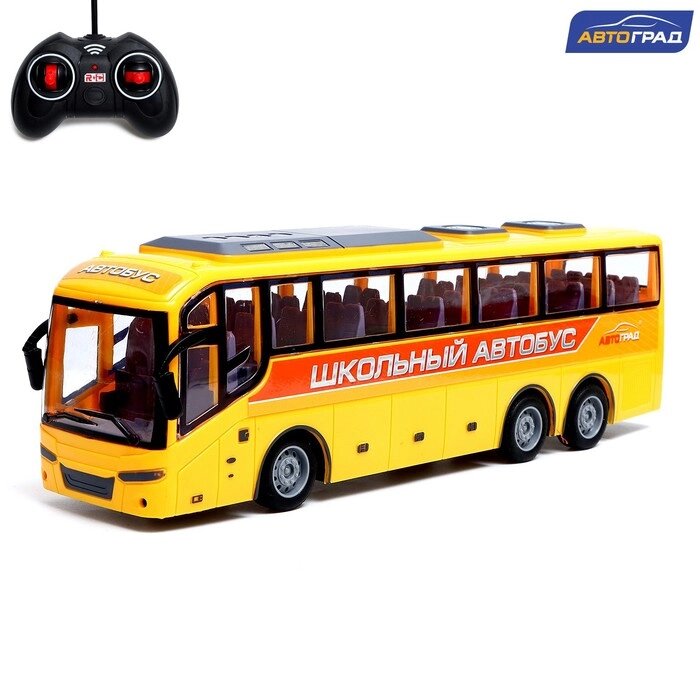 Автобус радиоуправляемый "Школьный", 1:30, работает от батареек, цвет жёлтый от компании Интернет-гипермаркет «MOLL» - фото 1
