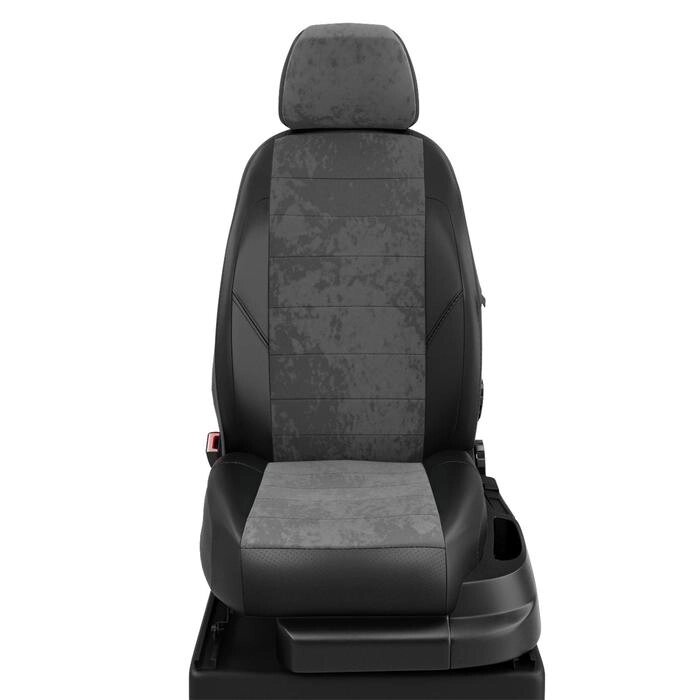Авточехлы для Citroen C-elysee с 2013-н. в. седан Задние спинка и сиденье единые. Задние подголовники горбы, алькантара, от компании Интернет-гипермаркет «MOLL» - фото 1