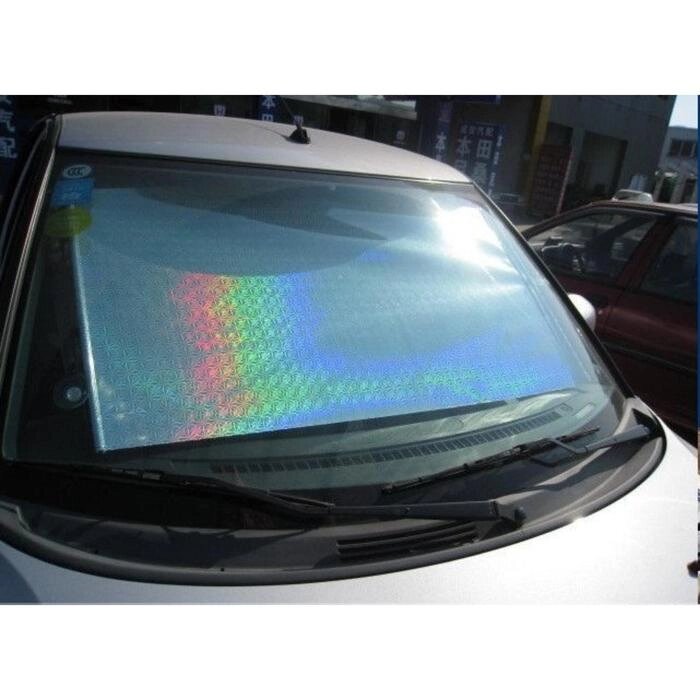 Автомобильная шторка на стекло, раздвижная 50 x 125 см, цвет хром от компании Интернет-гипермаркет «MOLL» - фото 1