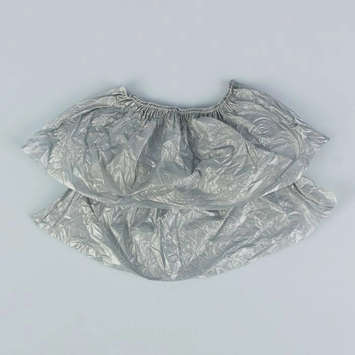 Бахилы "Особо прочные", с двойной резинкой, серебро, 400x140мм., 50 мкм., 5 г. от компании Интернет-гипермаркет «MOLL» - фото 1