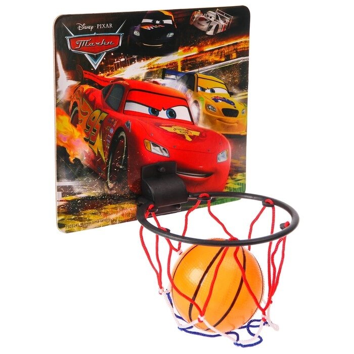 Баскетбольное кольцо с мячом Cars Disney от компании Интернет-гипермаркет «MOLL» - фото 1