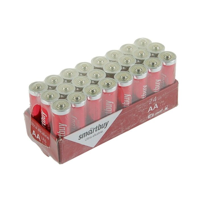 Батарейка алкалиновая Smartbuy Ultra, AA, LR6-24BOX, 1.5В, набор 24 шт. от компании Интернет-гипермаркет «MOLL» - фото 1