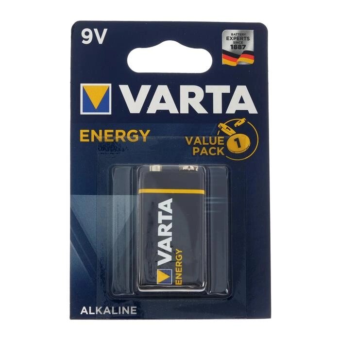 Батарейка алкалиновая Varta Energy, 6LR61-1BL, 9В, крона, блистер, 1 шт. от компании Интернет-гипермаркет «MOLL» - фото 1